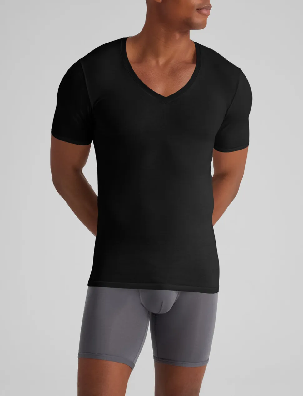 Cool Cotton Deep V-Neck Stay-Tucked Undershirt (6-Pack)