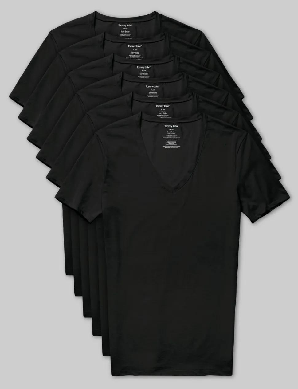 Cool Cotton Deep V-Neck Stay-Tucked Undershirt (6-Pack)