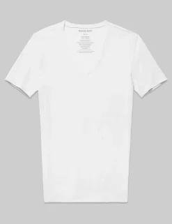 Cool Cotton Deep V-Neck Stay-Tucked Undershirt