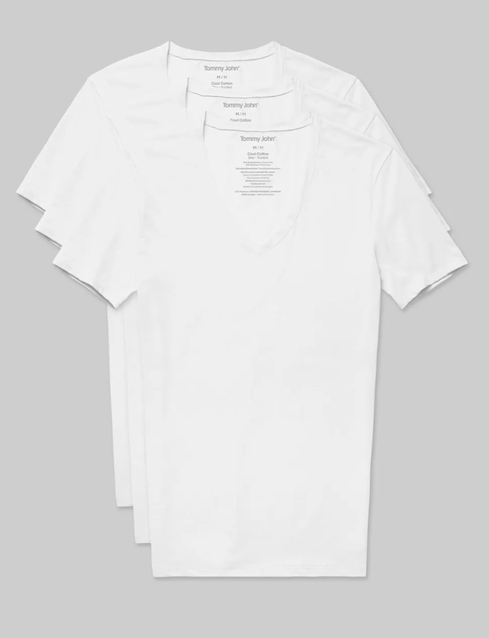 Cool Cotton Deep V-Neck Stay-Tucked Undershirt (3-Pack)