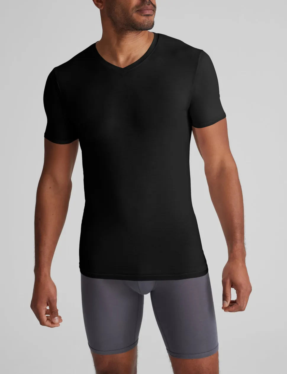 Cool Cotton High V-Neck Stay-Tucked Undershirt