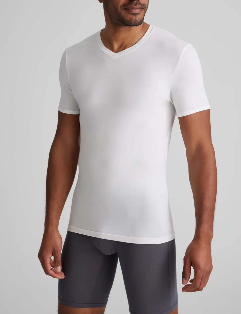 Cool Cotton High V-Neck Stay-Tucked Undershirt (3-Pack)