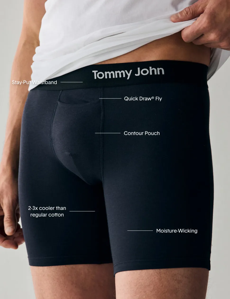 Cool Cotton Mid-Length Boxer Brief 6" (6-Pack)