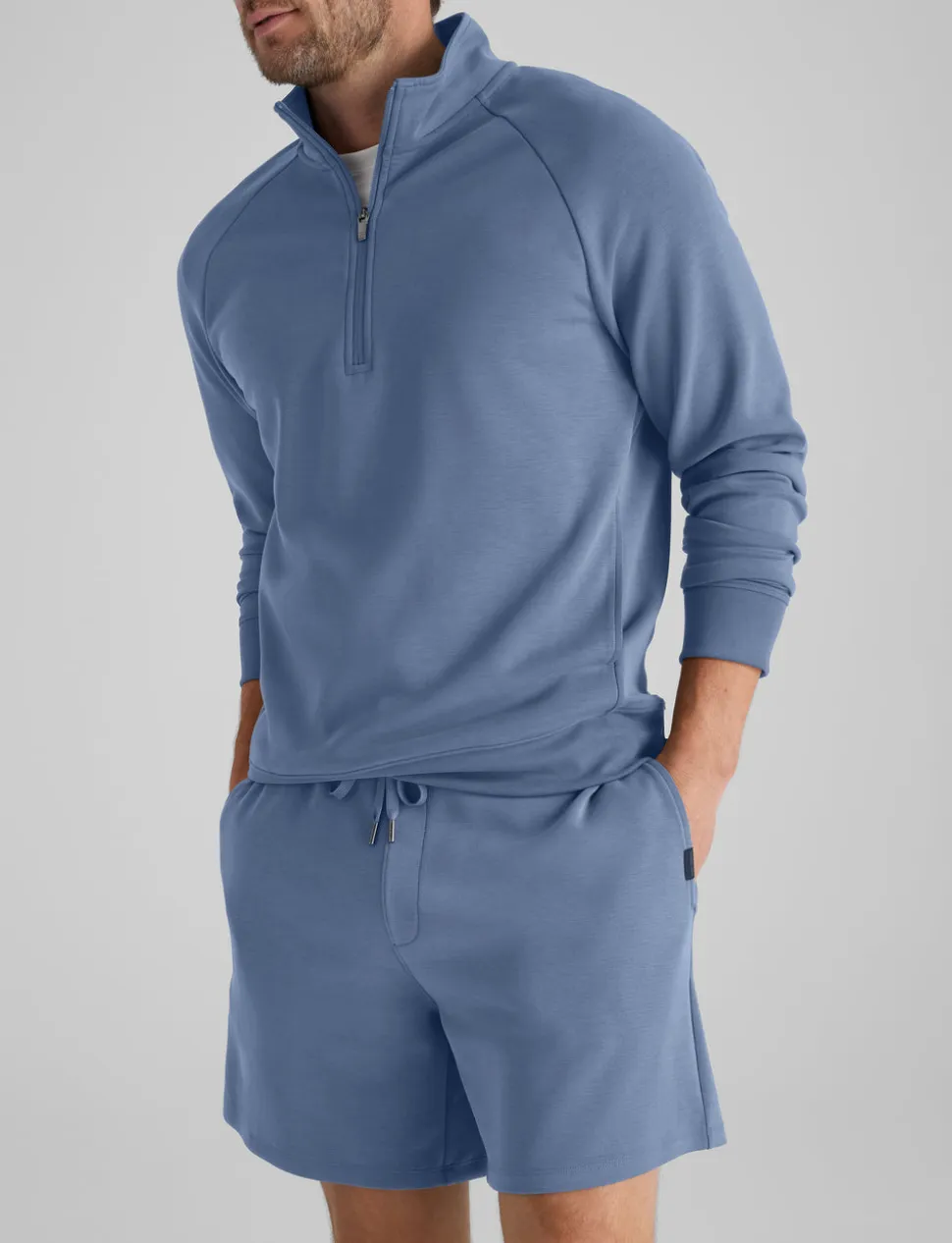 Luxe Traveler Knit Quarter Zip & Short Set