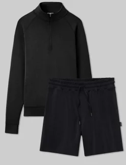 Luxe Traveler Knit Quarter Zip & Short Set