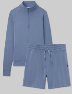 Luxe Traveler Knit Quarter Zip & Short Set