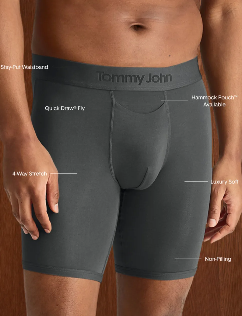 Second Skin Boxer Brief 8" (6-Pack)
