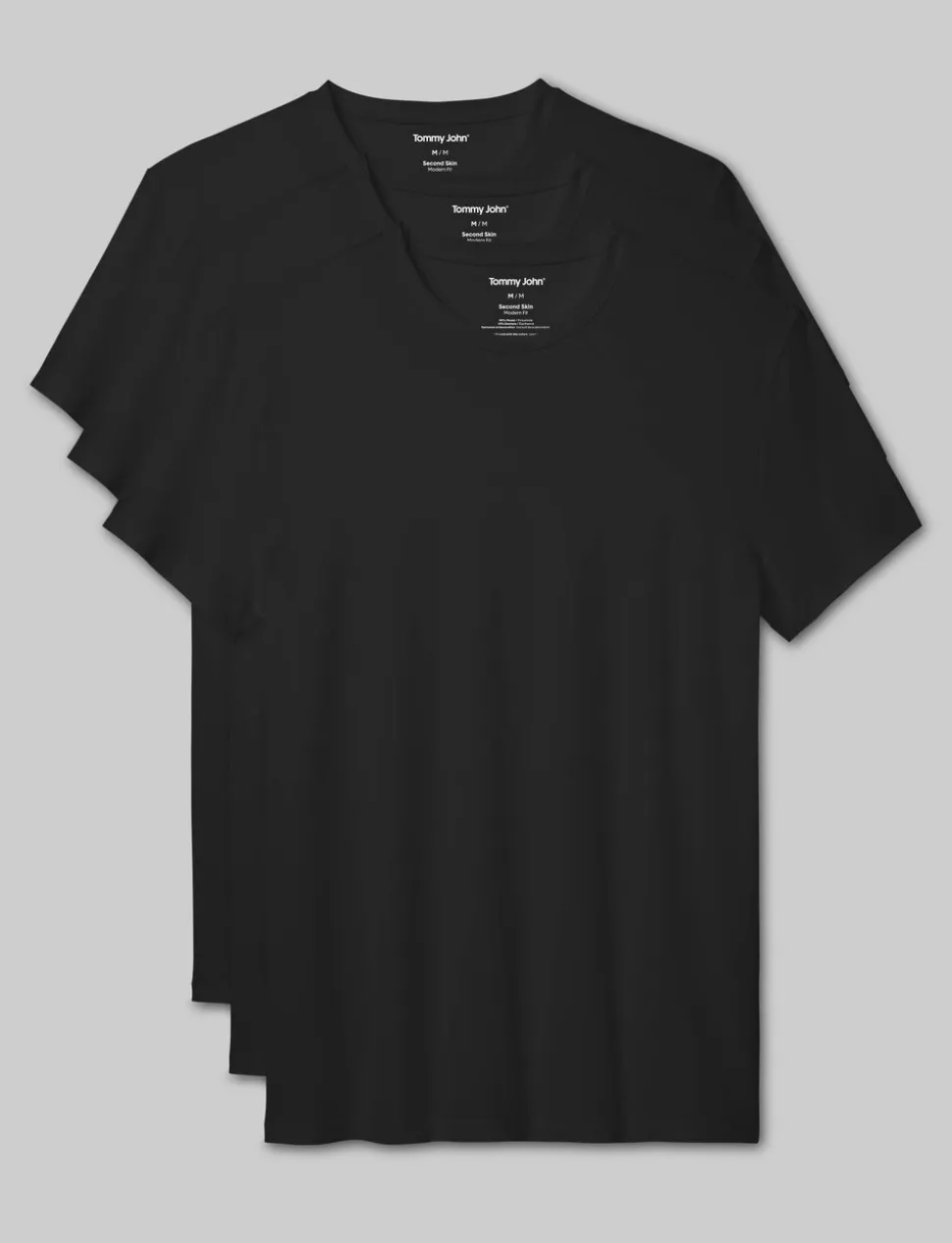 Second Skin Crew Neck Modern Fit Undershirt (3-Pack)