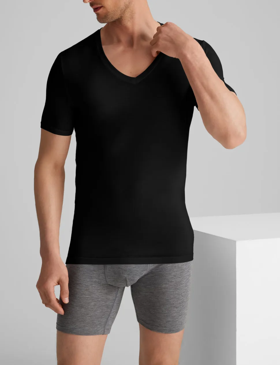 Second Skin Deep V-Neck Stay-Tucked Undershirt (3-Pack)