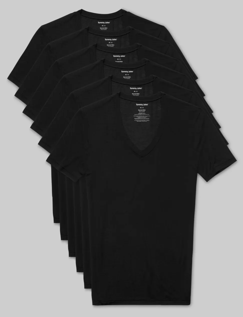 Second Skin Deep V-Neck Stay-Tucked Undershirt (6-Pack)