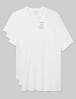 Second Skin High V-Neck Modern Fit Undershirt (3-Pack)
