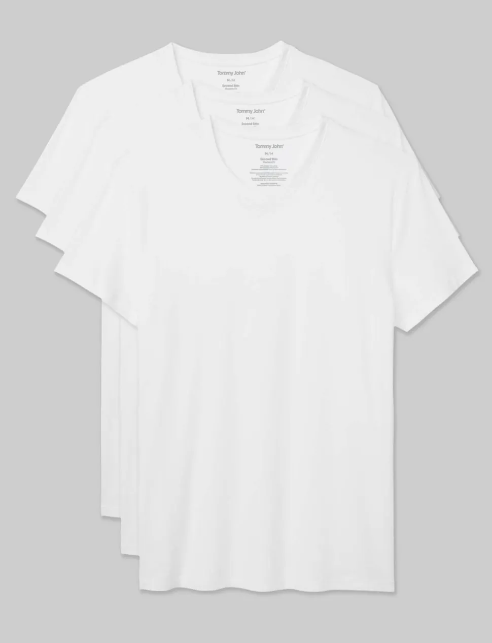 Second Skin High V-Neck Modern Fit Undershirt (3-Pack)
