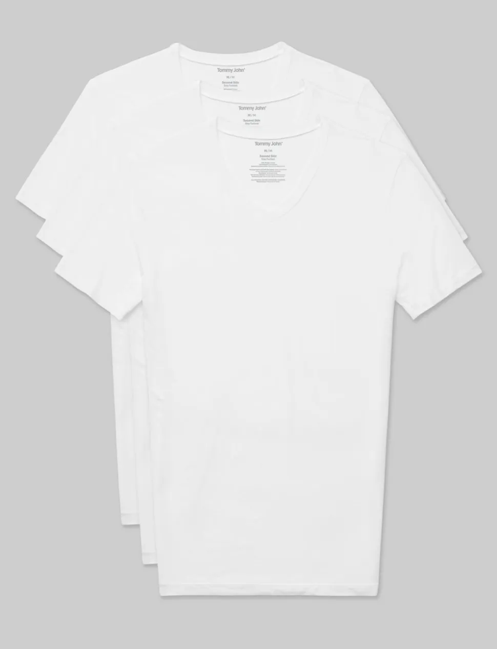 Second Skin High V-Neck Stay-Tucked Undershirt (6-Pack)