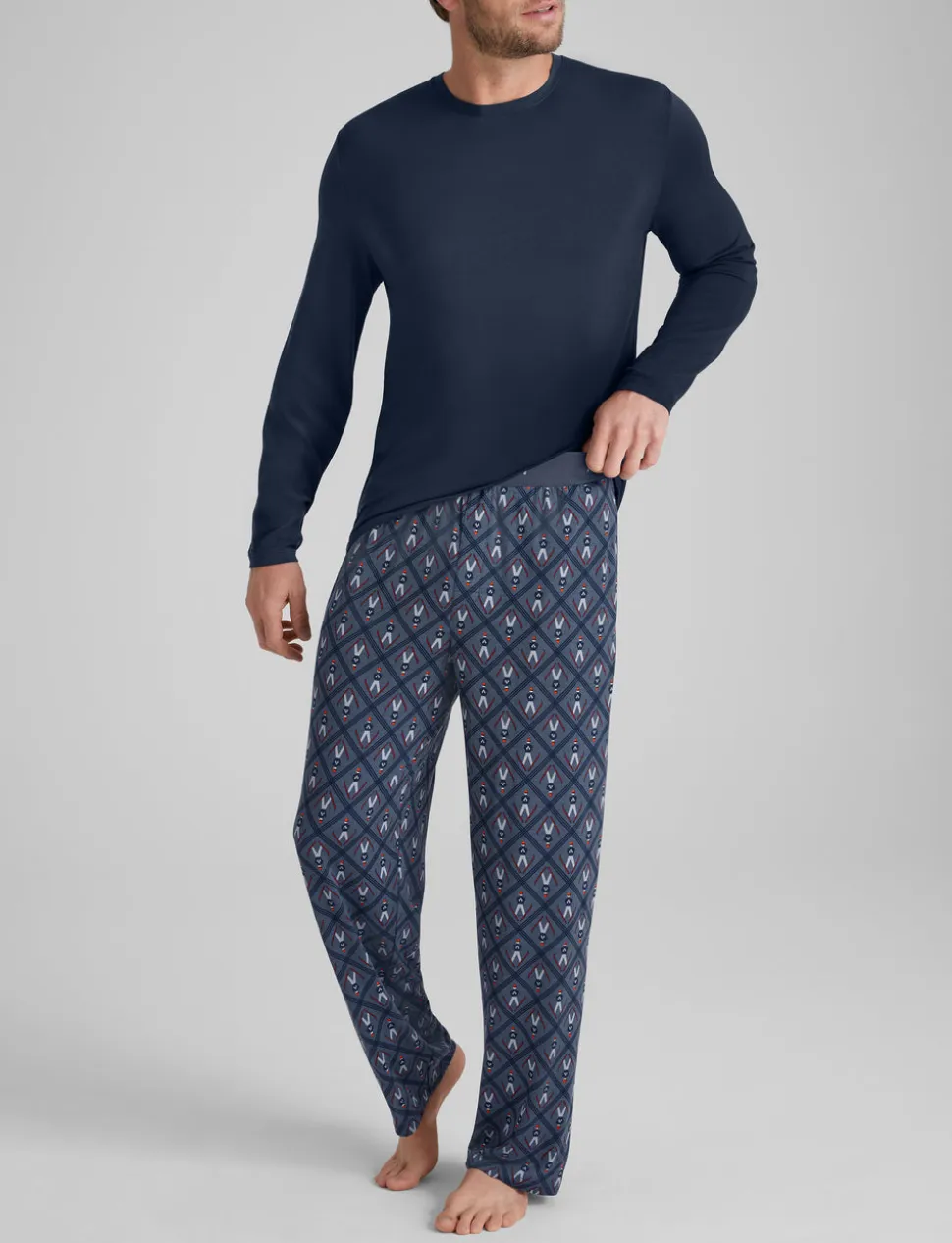 Second Skin Long Sleeve Sleep Tee & Pant Set