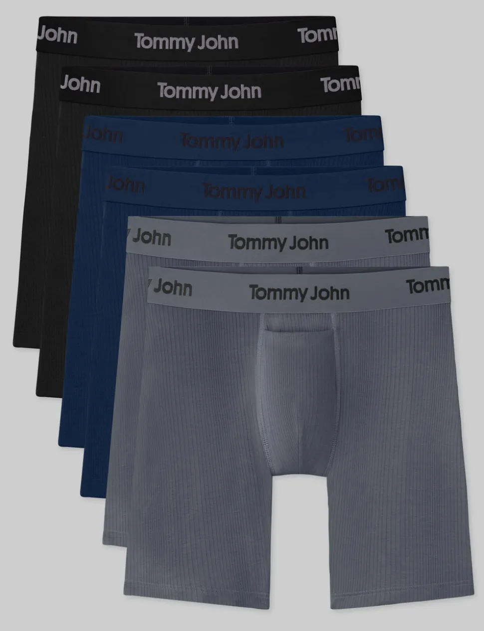 Second Skin Luxe Rib Boxer Brief 8" (6-Pack)