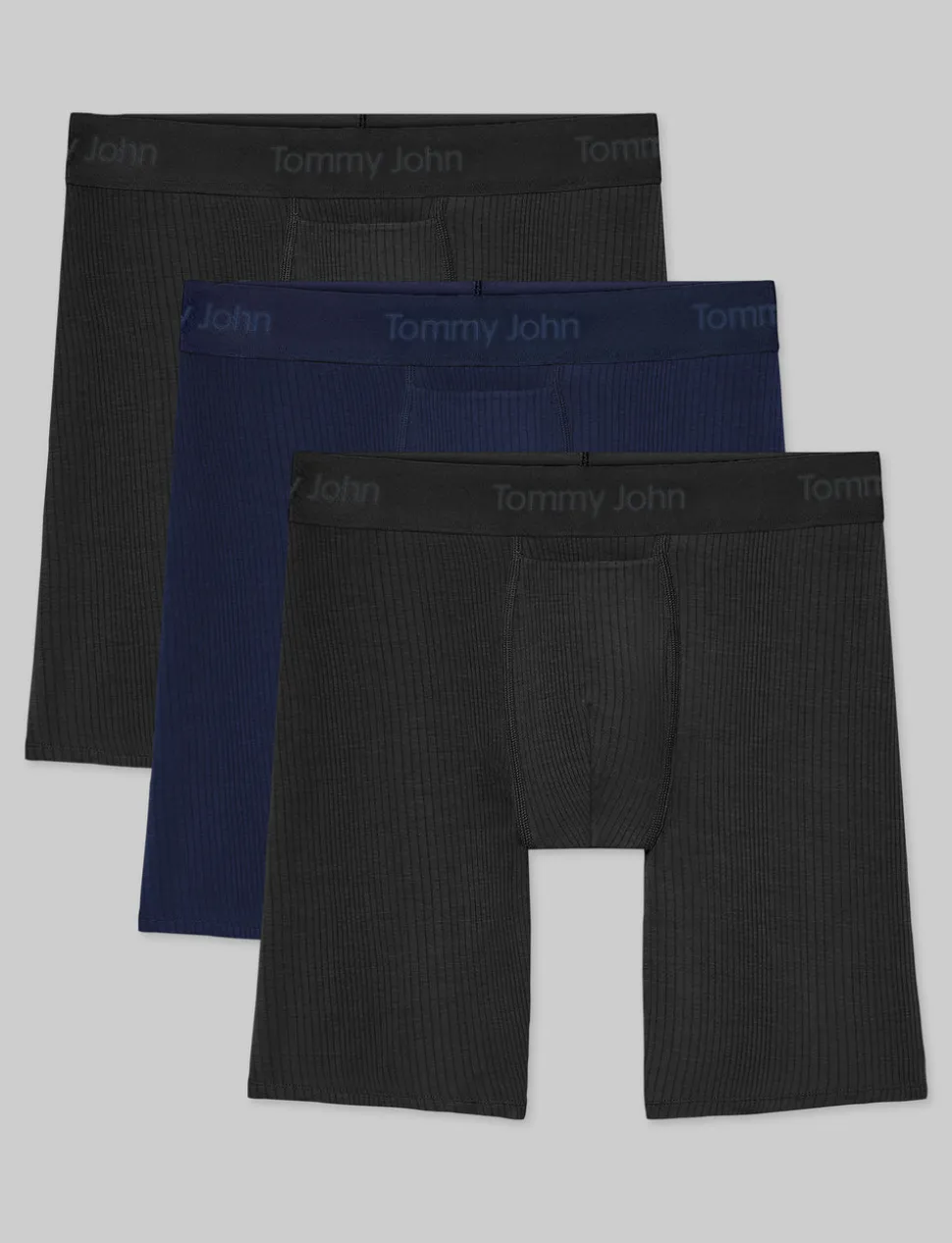 Second Skin Luxe Rib Boxer Brief 8" (3-Pack)