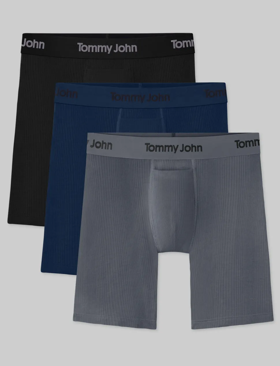 Second Skin Luxe Rib Boxer Brief 8" (3-Pack)
