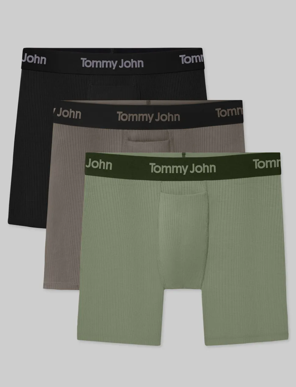 Second Skin Luxe Rib Mid-Length Boxer Brief 6" (3-Pack)