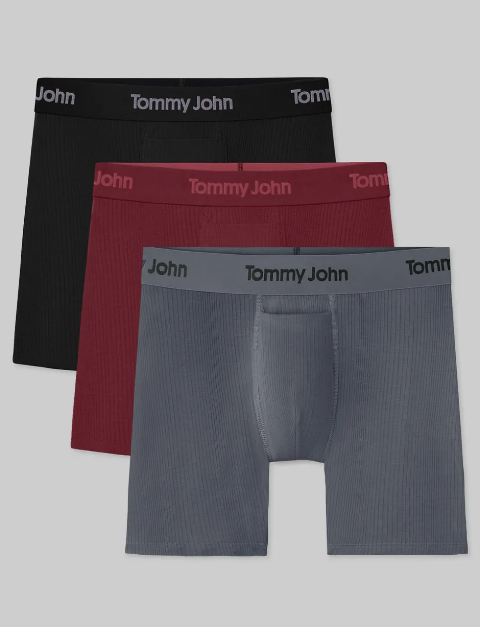 Second Skin Luxe Rib Mid-Length Boxer Brief 6" (3-Pack)