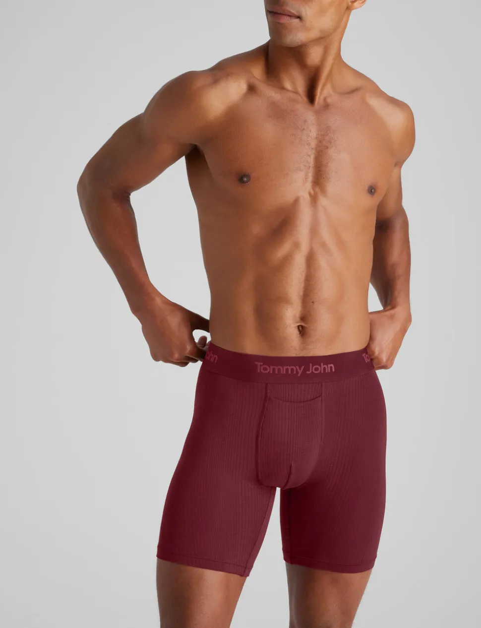 Second Skin Luxe Rib Mid-Length Boxer Brief 6"