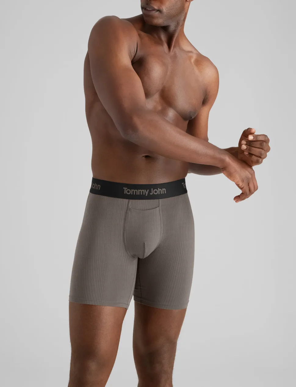Second Skin Luxe Rib Mid-Length Boxer Brief 6"