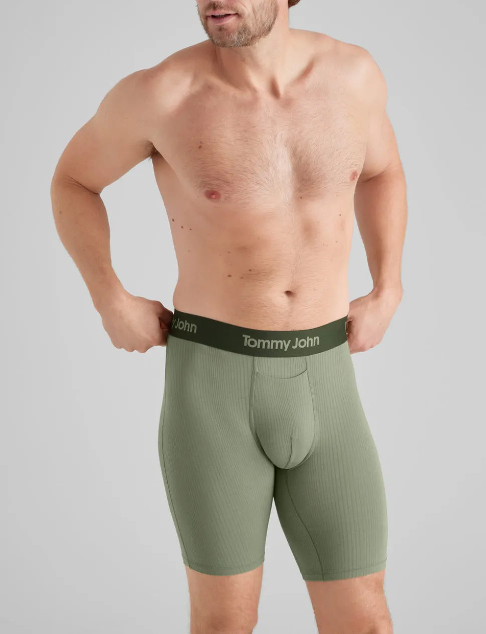 Second Skin Luxe Rib Mid-Length Boxer Brief 6"