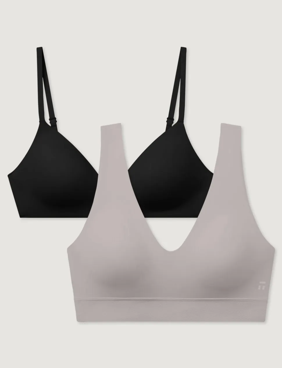 Second Skin Wireless T-Shirt Bra & Pullover V-Neck Bra (2-Pack)