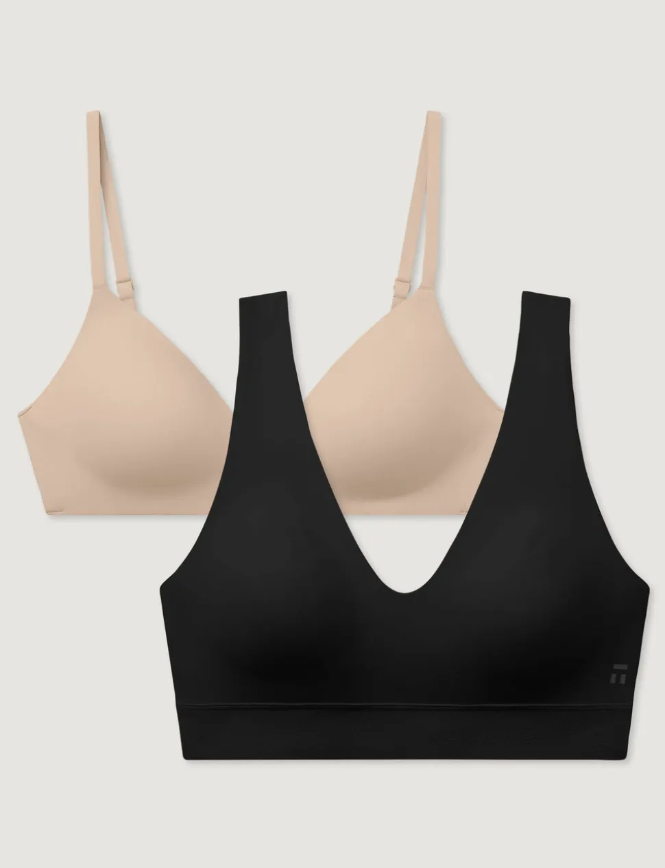 Second Skin Wireless T-Shirt Bra & Pullover V-Neck Bra (2-Pack)