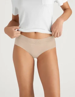 Women's Cool Cotton Brief, Lace Waist