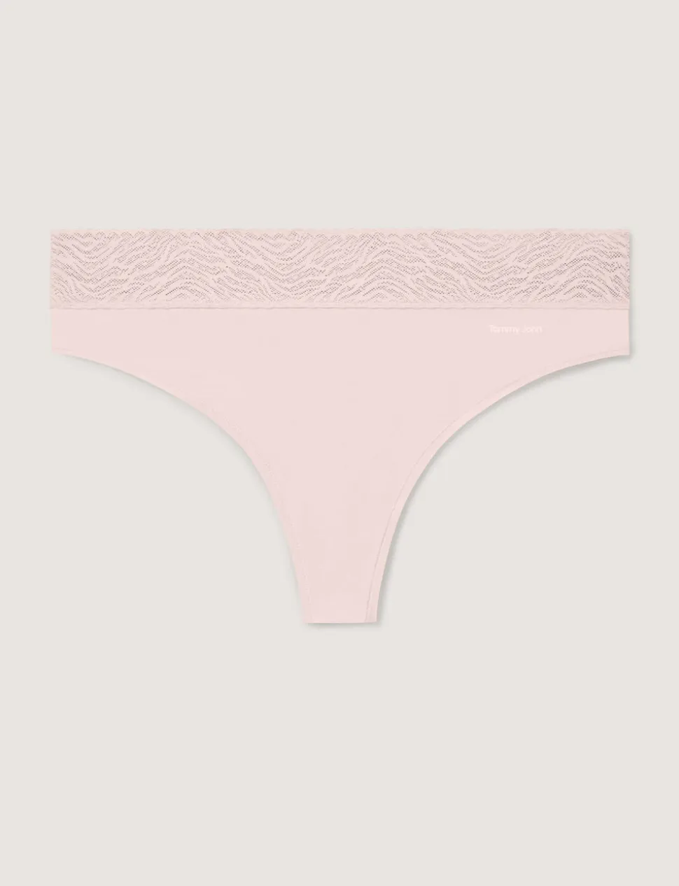 Women's Cool Cotton Thong, Lace Waist