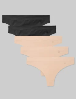 Women's Cool Cotton Thong (5-Pack)