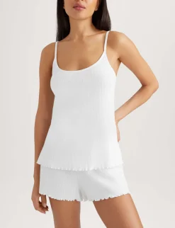 Women's Cotton Pointelle Rib Camisole