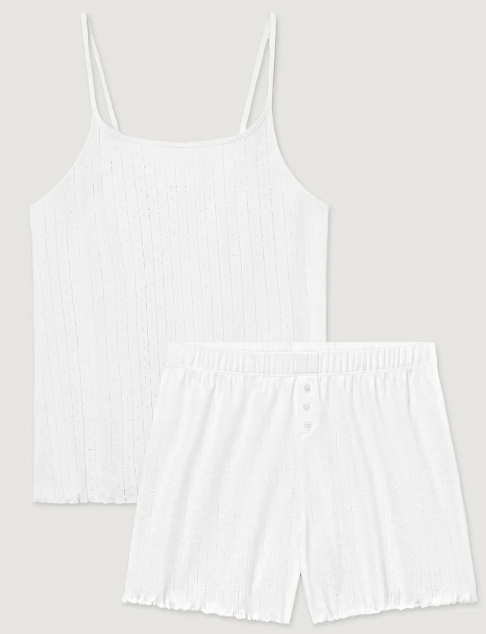Women's Cotton Pointelle Rib Camisole
