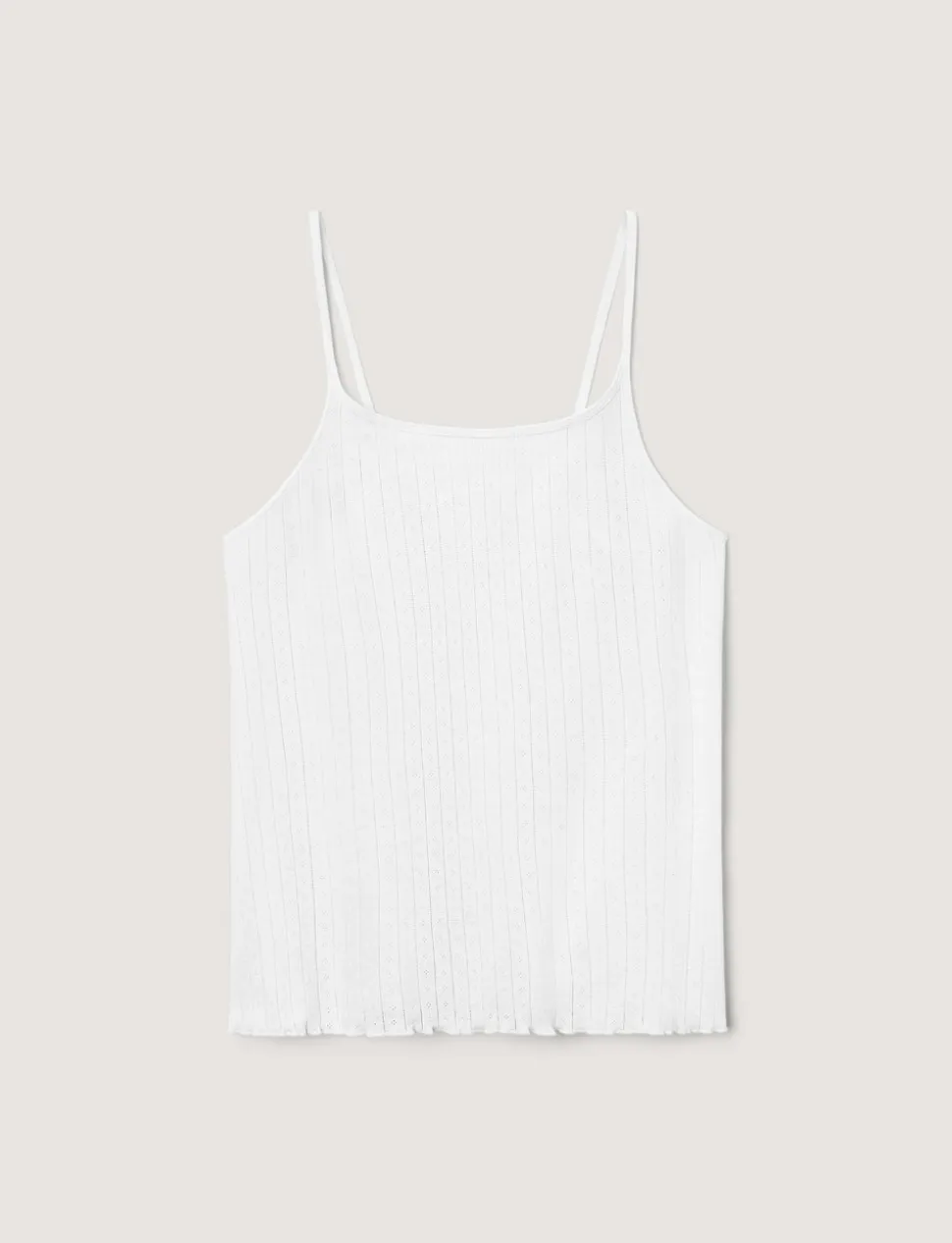Women's Cotton Pointelle Rib Camisole