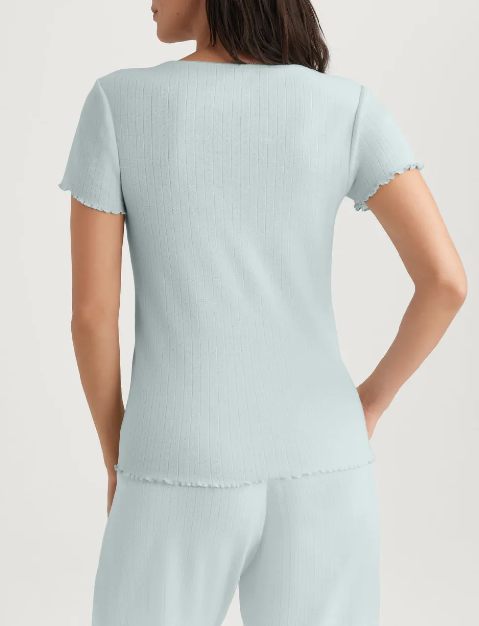 Women's Cotton Pointelle Rib Pant