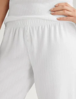 Women's Cotton Pointelle Rib Pant