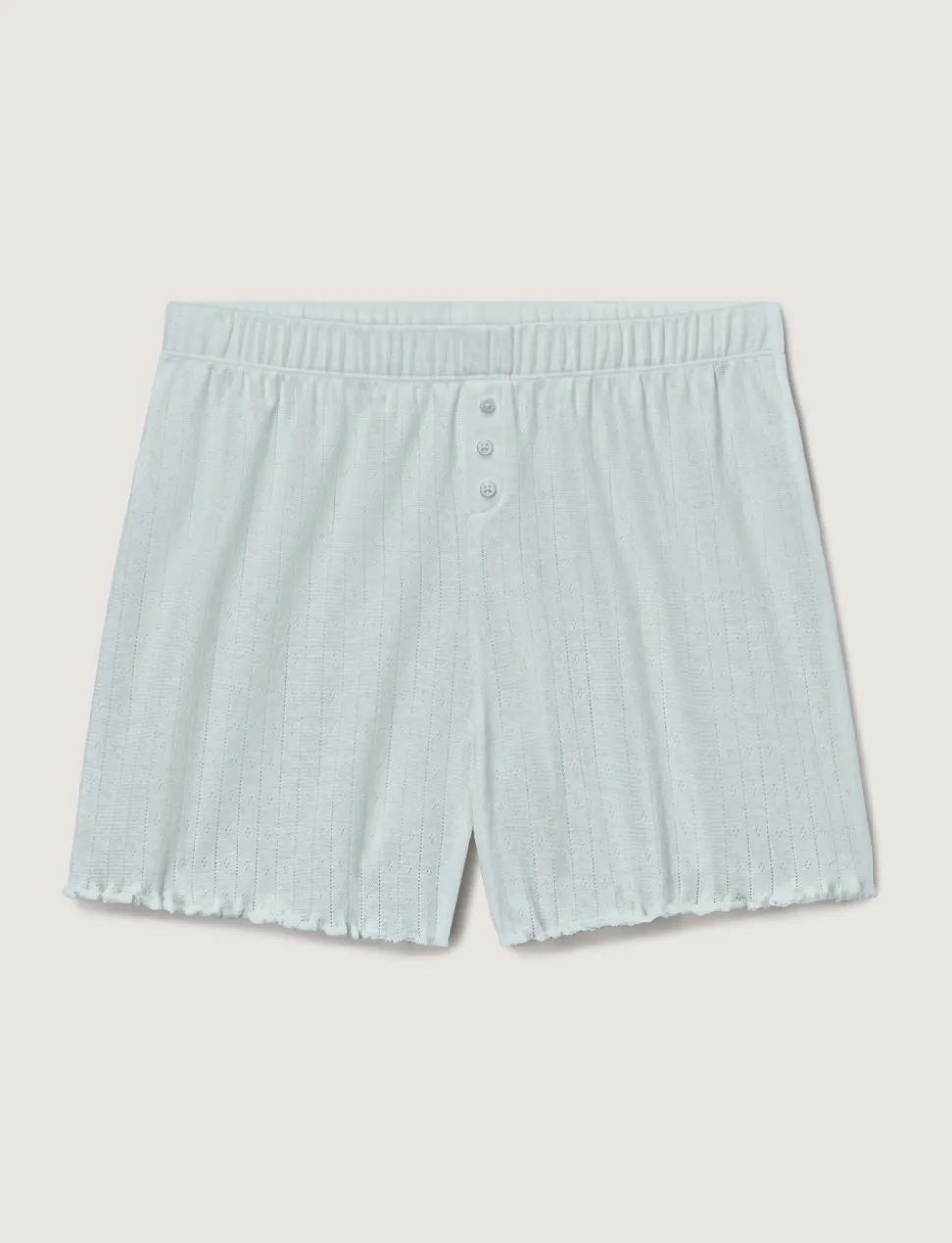 Women's Cotton Pointelle Rib Sleep Short