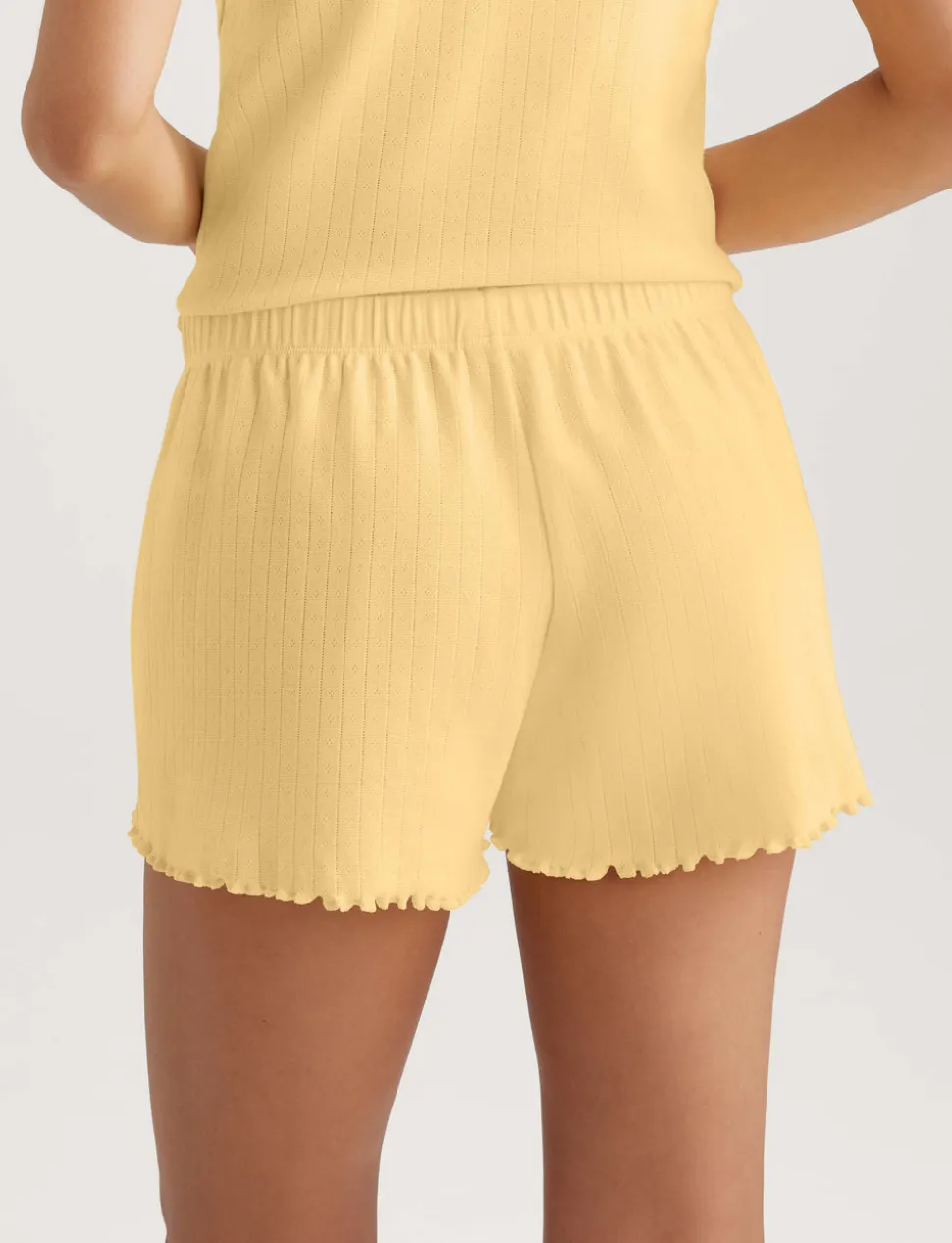 Women's Cotton Pointelle Rib Tee & Short Set