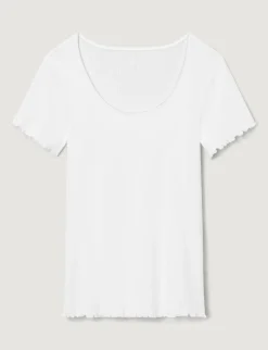 Women's Cotton Pointelle Rib Tee & Short Set