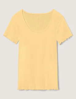 Women's Cotton Pointelle Rib Tee & Short Set