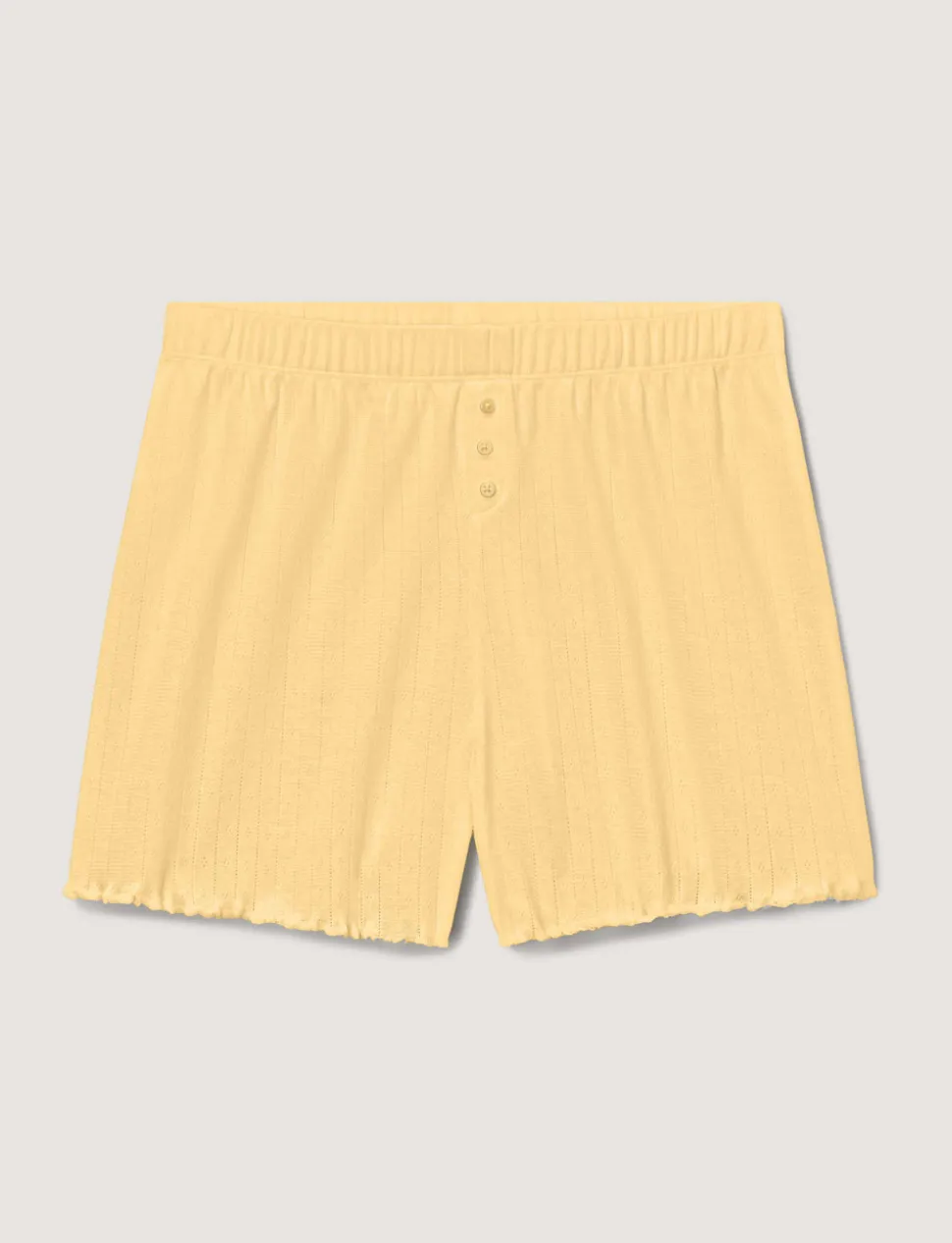 Women's Cotton Pointelle Rib Tee & Short Set