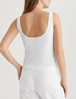 Women's Cotton Pointelle Rib Tank