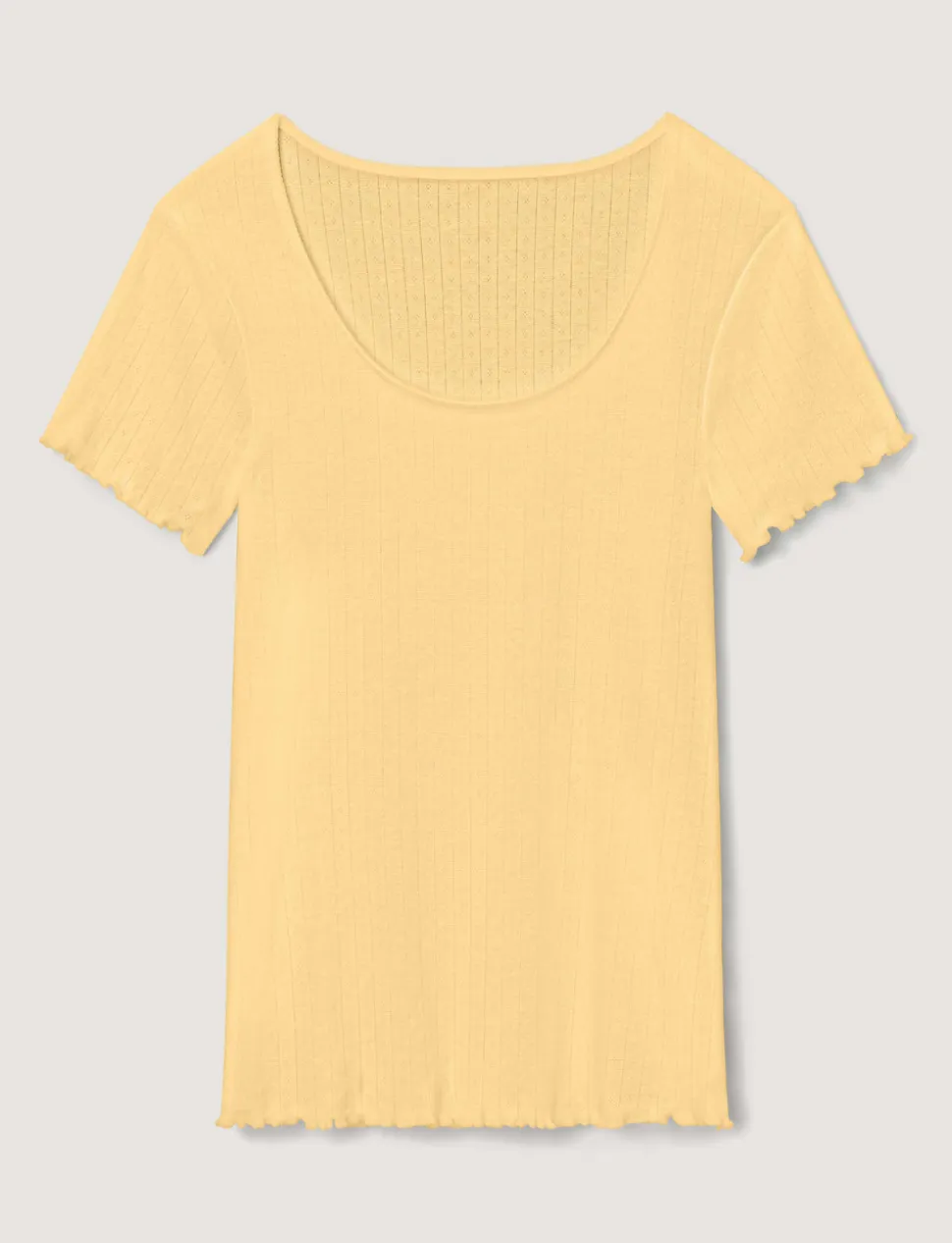 Women's Cotton Pointelle Rib Tee