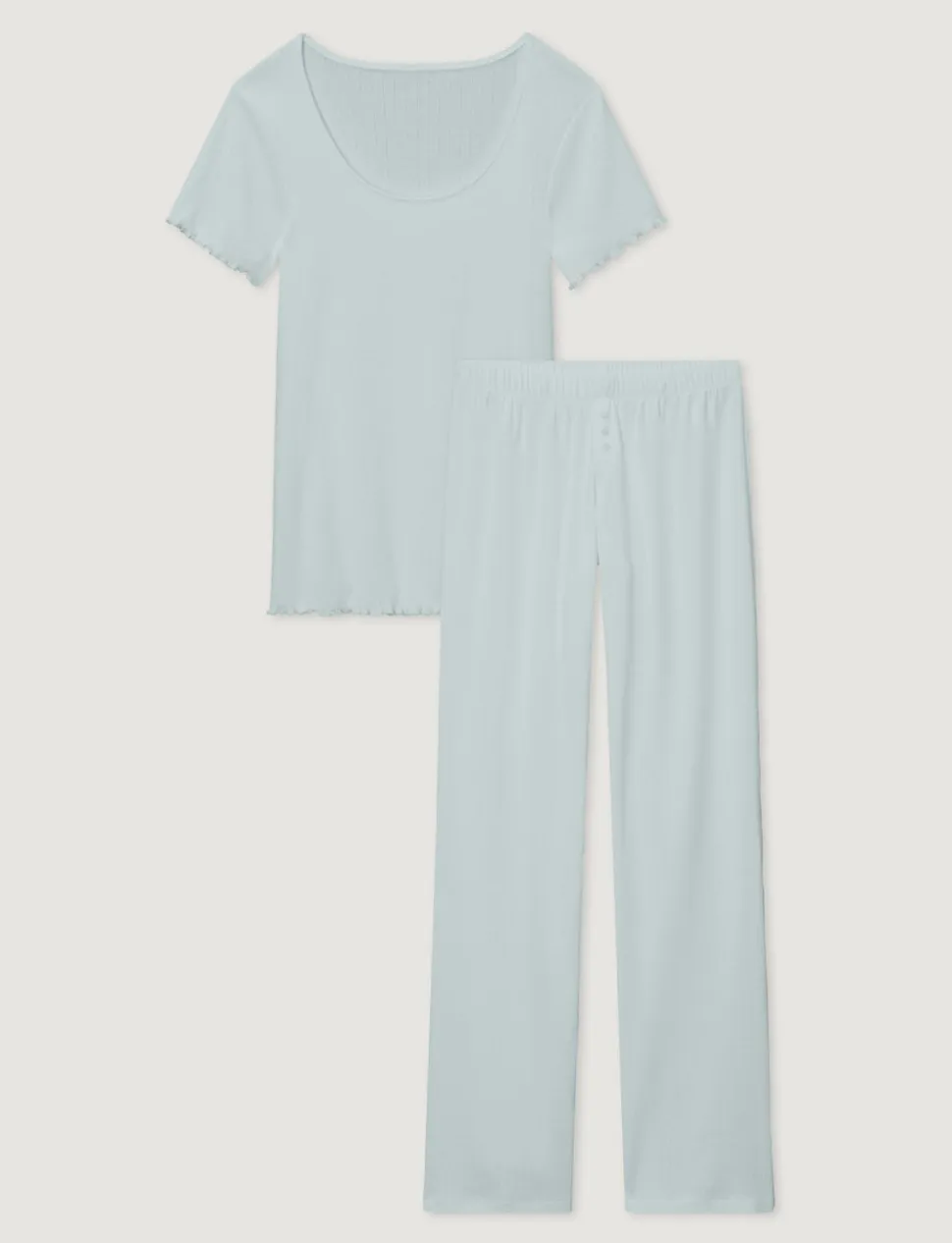 Women's Cotton Pointelle Rib Tee