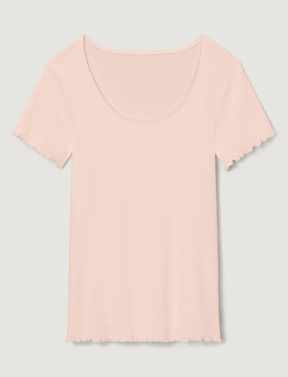 Women's Cotton Pointelle Rib Tee