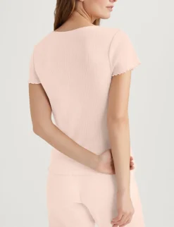 Women's Cotton Pointelle Rib Tee