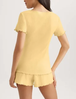 Women's Cotton Pointelle Rib Tee