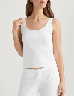 Women's Cotton Pointelle Rib Tank & Pant Set