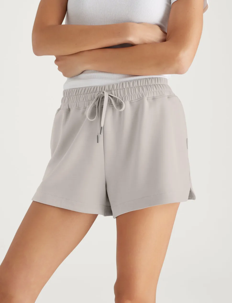 Women's Luxe Traveler Knit Quarter Zip & Mid-Rise Short Set