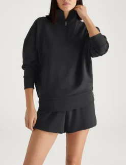 Women's Luxe Traveler Knit Quarter Zip & Mid-Rise Short Set